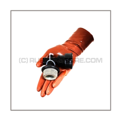 Angled-gasmask-adaptor A-MEDI-FM90 with lockable breathing-reduction-vent, 40 mm gasmask-thread male and female in black